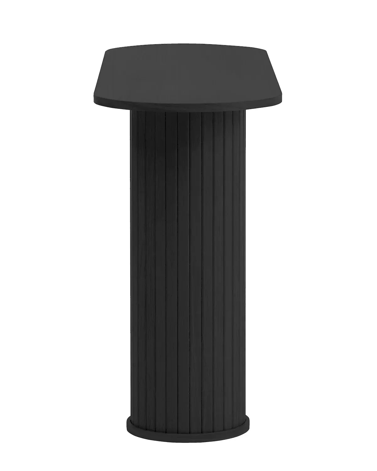 Konsola drewniana NOLA 130 cm ryflowana podstawa czarny - UN_50144640