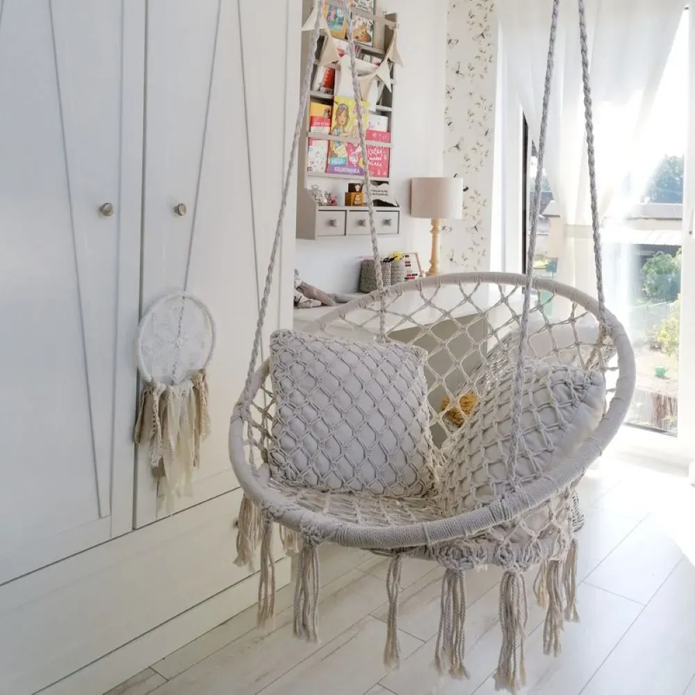Fotel hamakowy BRASIL HOOP FI 60 cm beżowy — zdjęcie 17