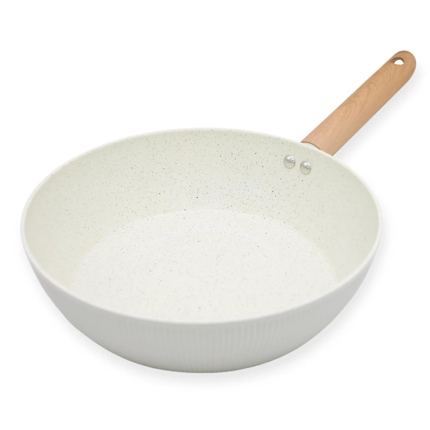 tigańska patelnia, patelnia ceramiczna, patelnia z drewnianą rączką, patelnia non-stick, gładka powierzchnia