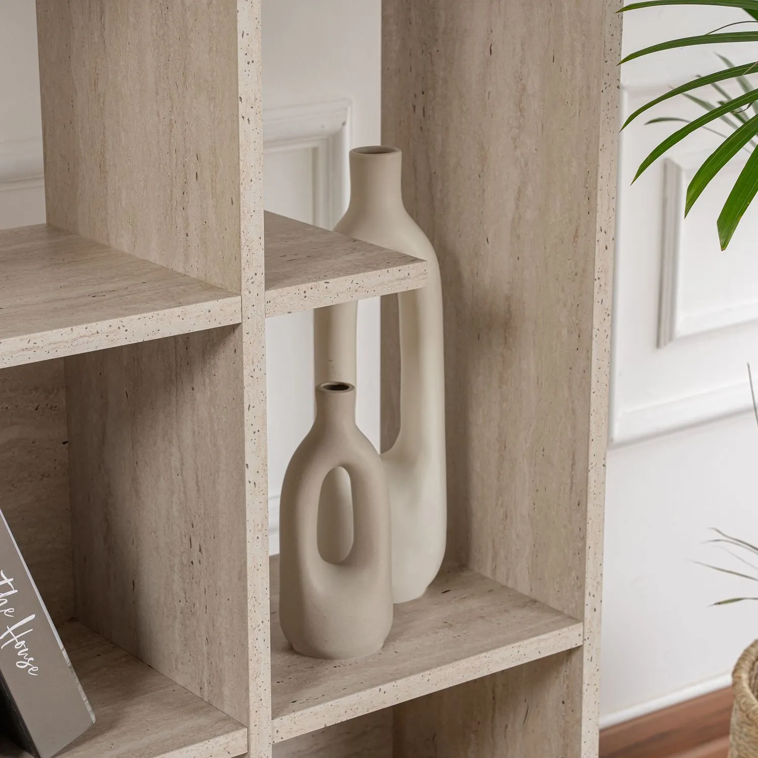 Regał wysoki MANCO 122 cm beżowy - ASI_855DTE3788