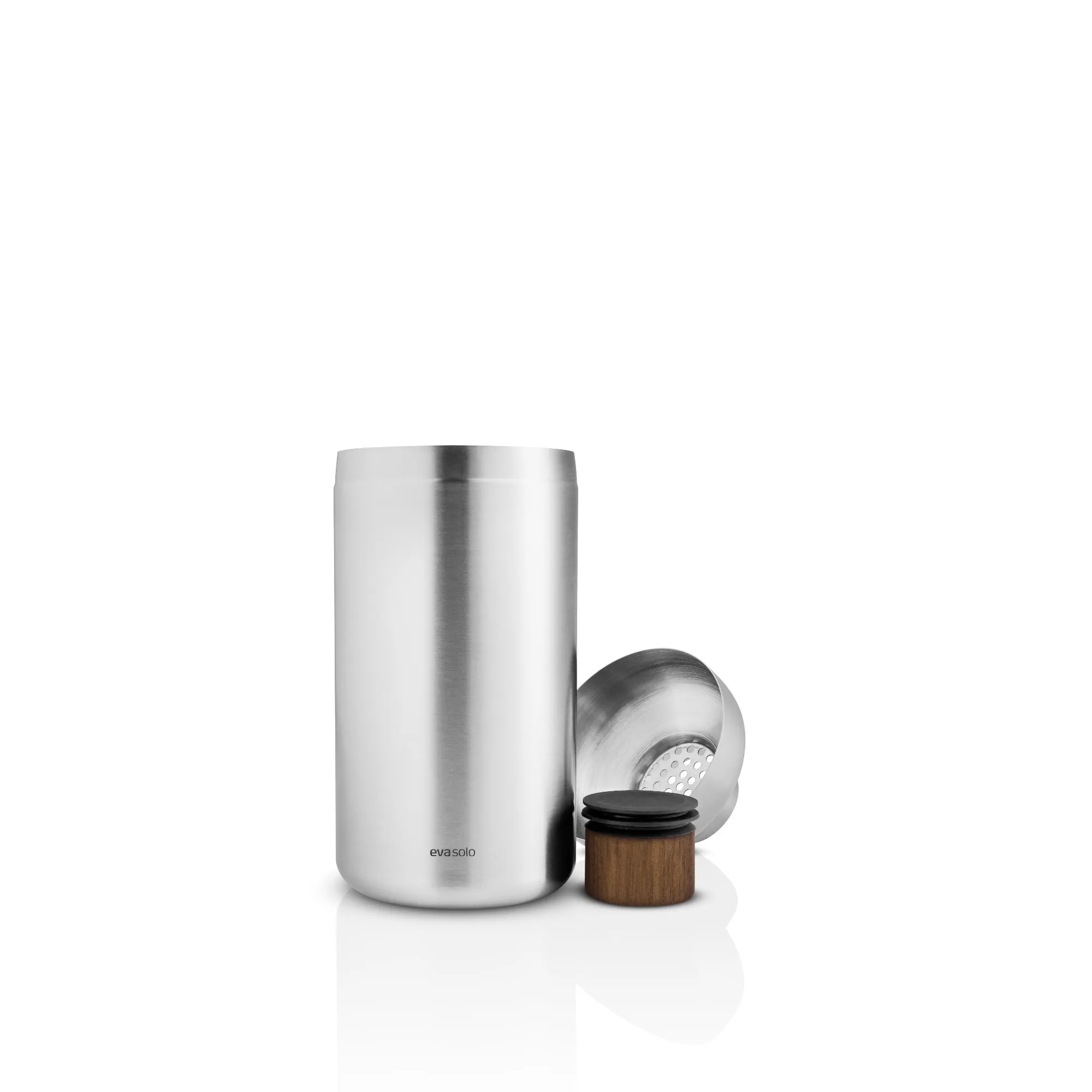 stainless steel canister, kitchen canister, coffee canister, storage jar, wooden lid