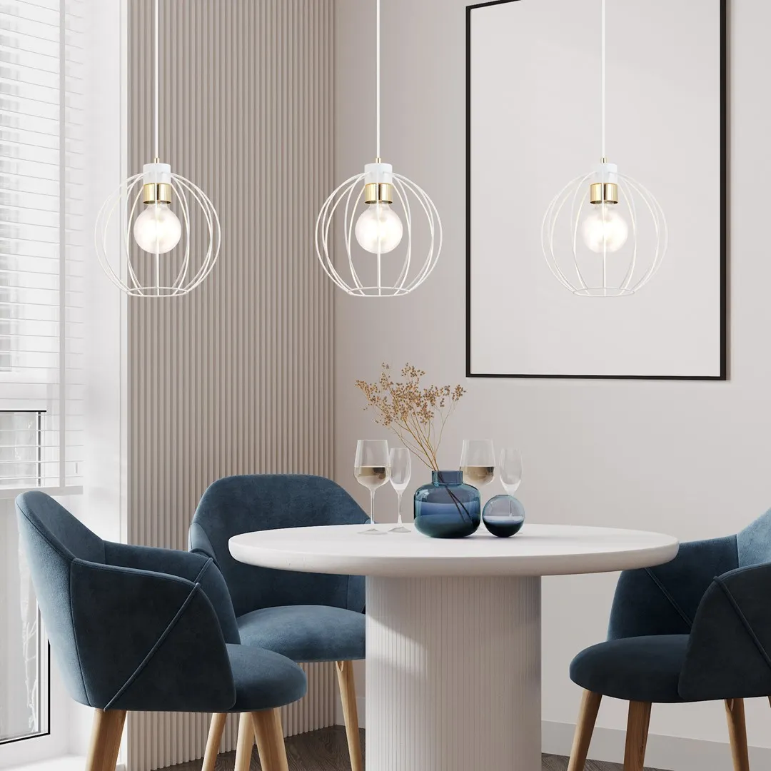 Lampa wisząca GINO Biały/Złoty 1223/3 - 1223/3