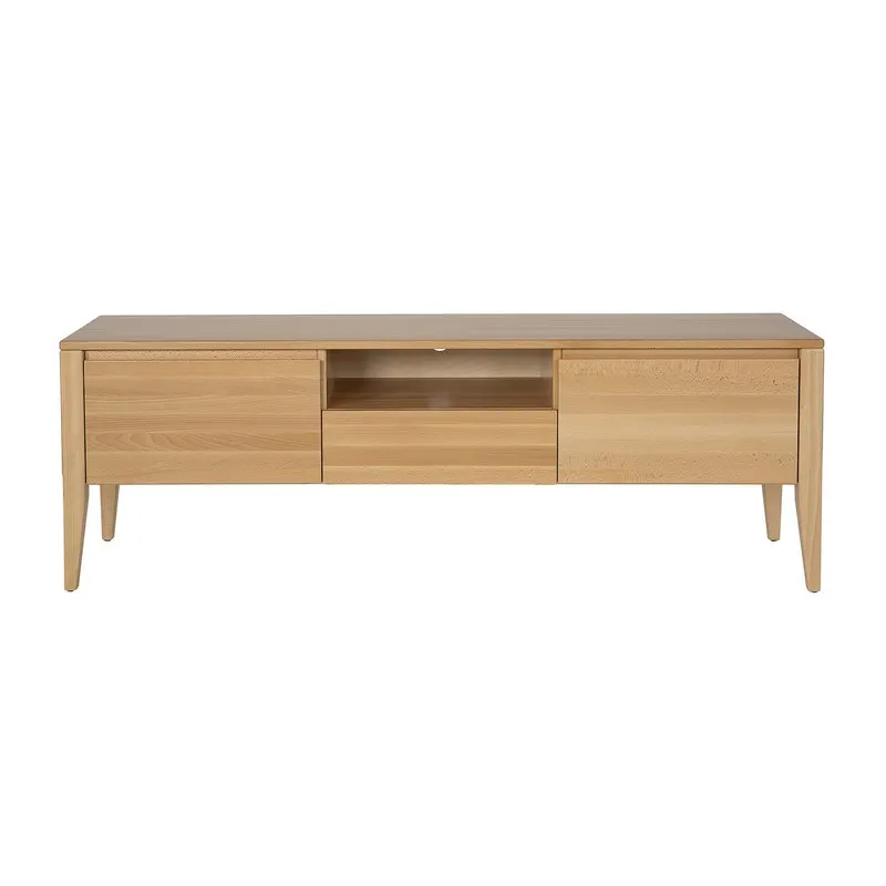 Szafka RTV bukowa RV435 Naturalny DREWMAX — zdjęcie 4