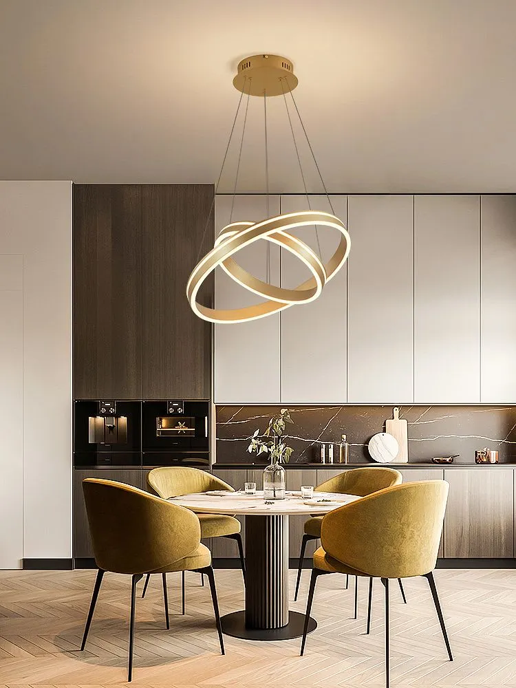 VIVIES - Lampa wisząca podwójne okręgi, ściemniacz typu "klik" - 6201-0215