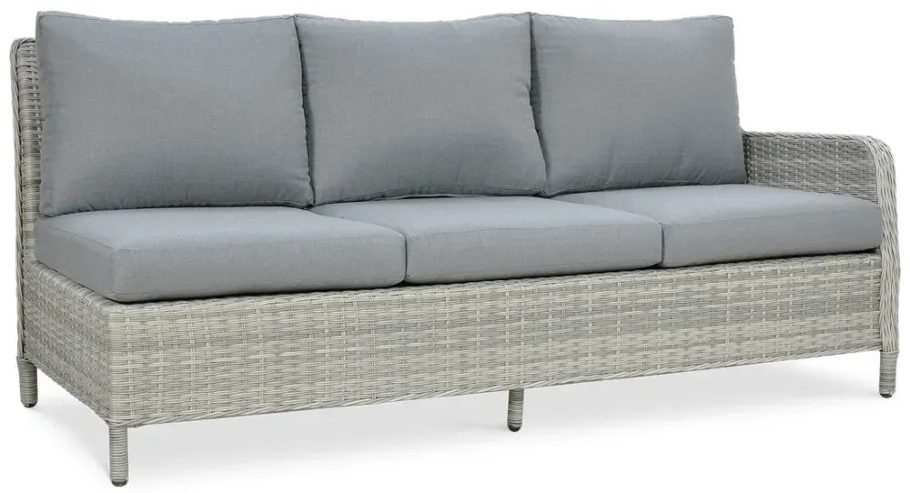 Narożnik ogrodowy modułowy MARYLAND DINING ze stołem technorattan szary - FG003019