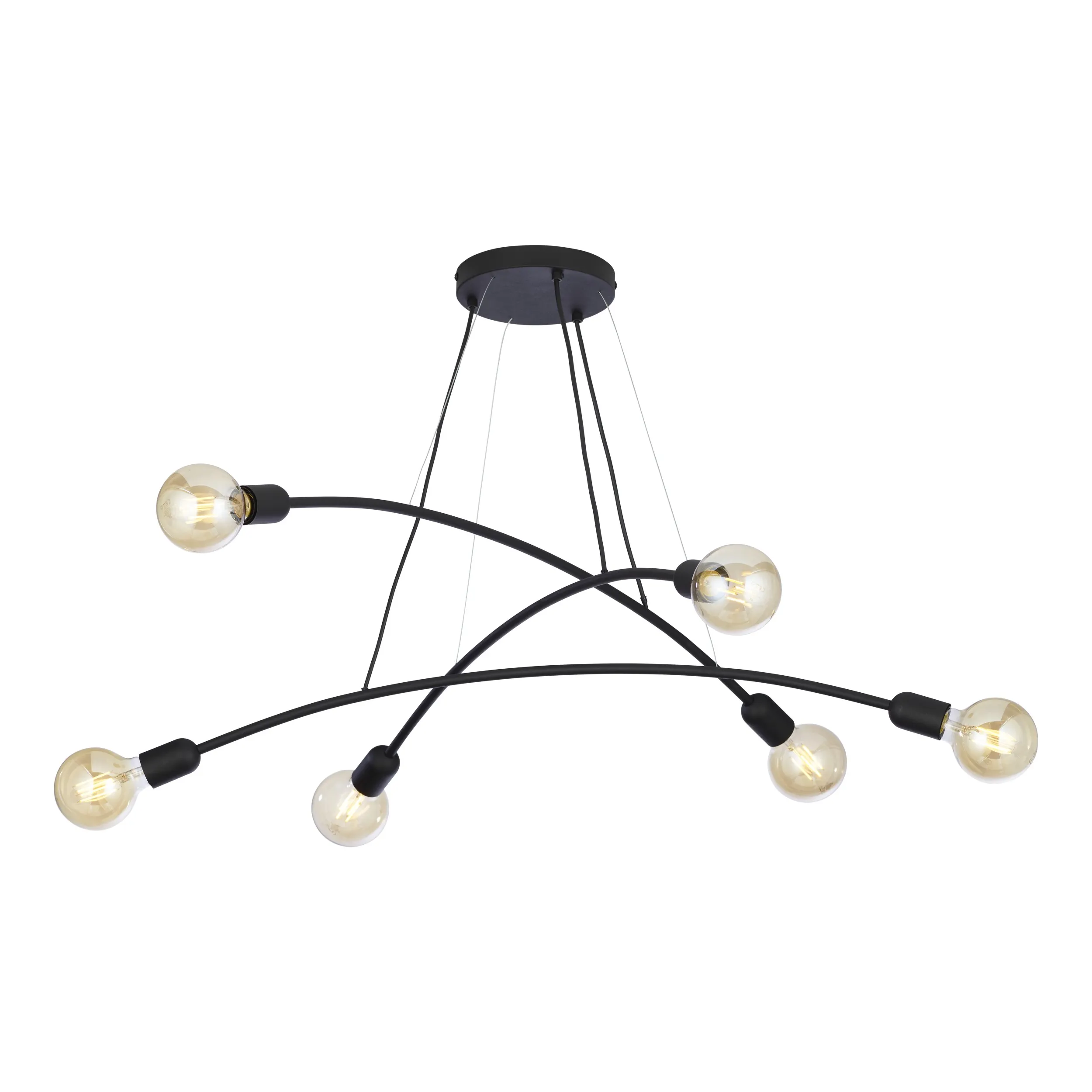 Lampa wisząca HELIX czarna 140x90cm