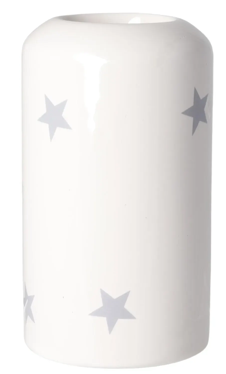 ŚWIECZNIK duży W GWIAZDKI 33276 biały