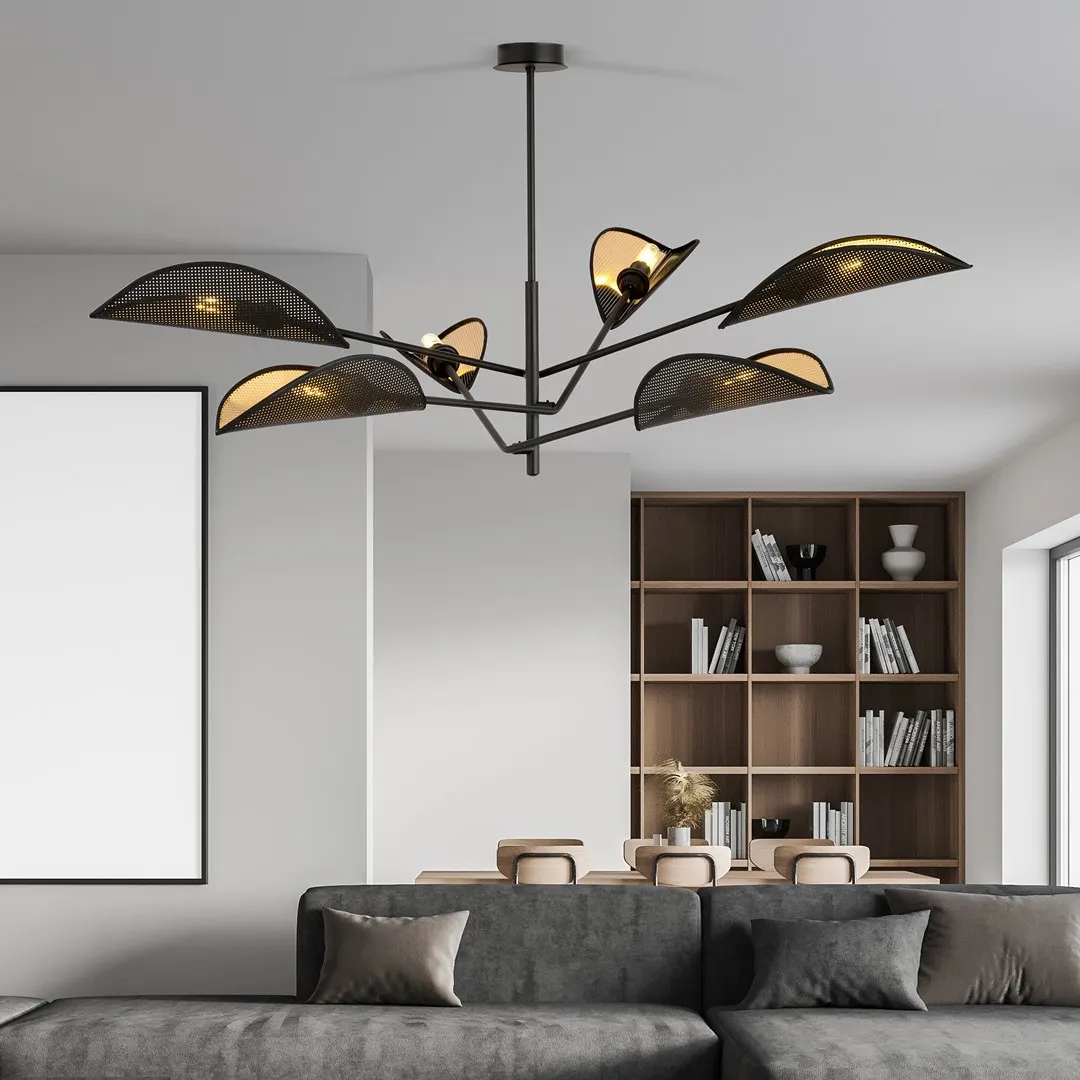 Lampa sufitowa VENE 6 czarny złoty — zdjęcie 5