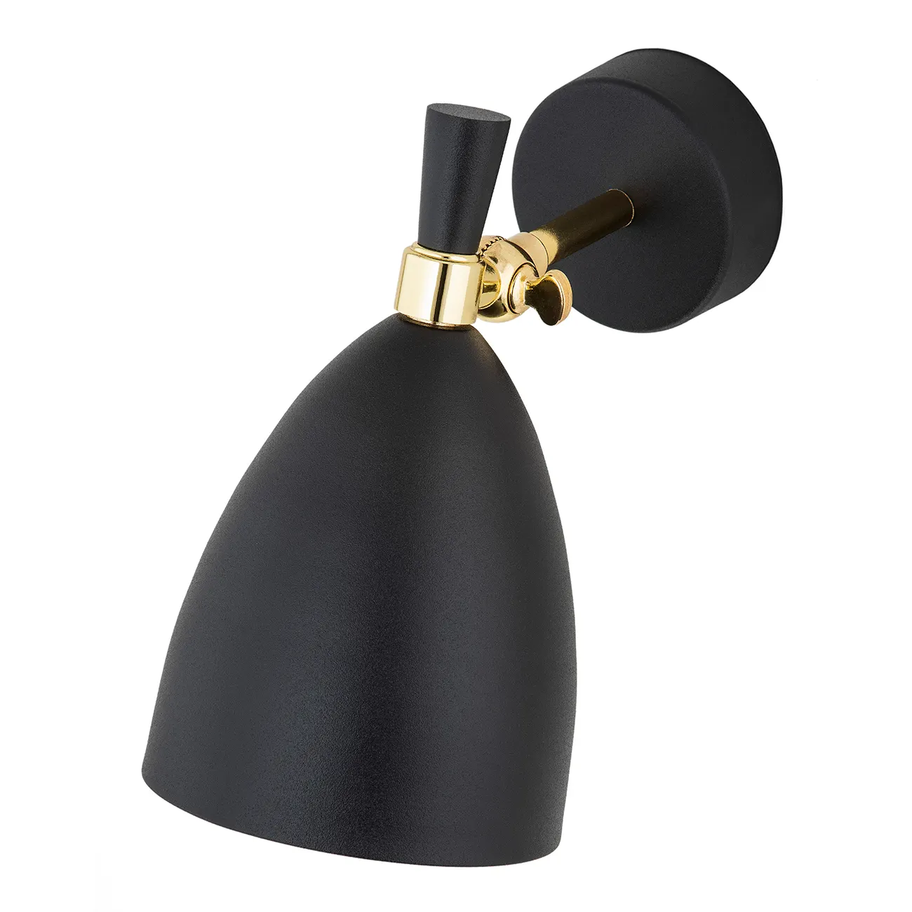 Kinkiet CHARLOTTE metalowy czarny matowy mosiądz - 4701