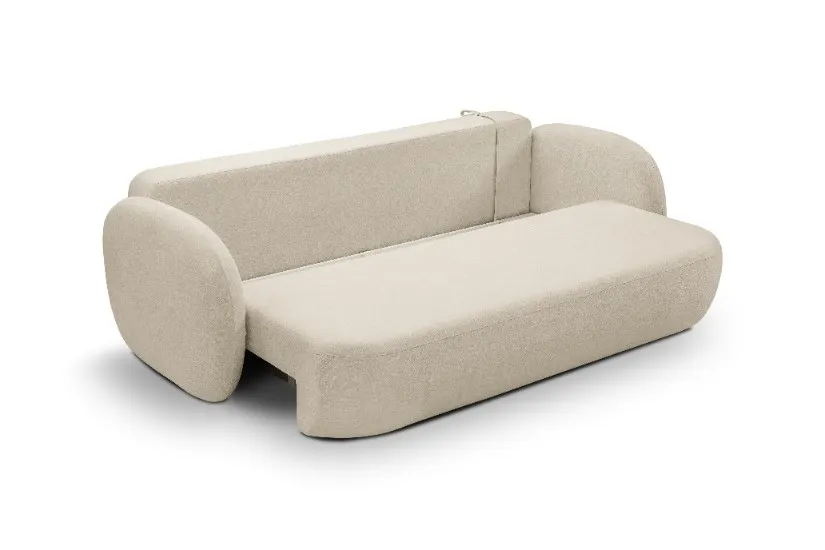 Sofa rozkładana z pojemnikiem OLIO SICURIO 238 cm beżowa - OLIO_SO_SICURIO55