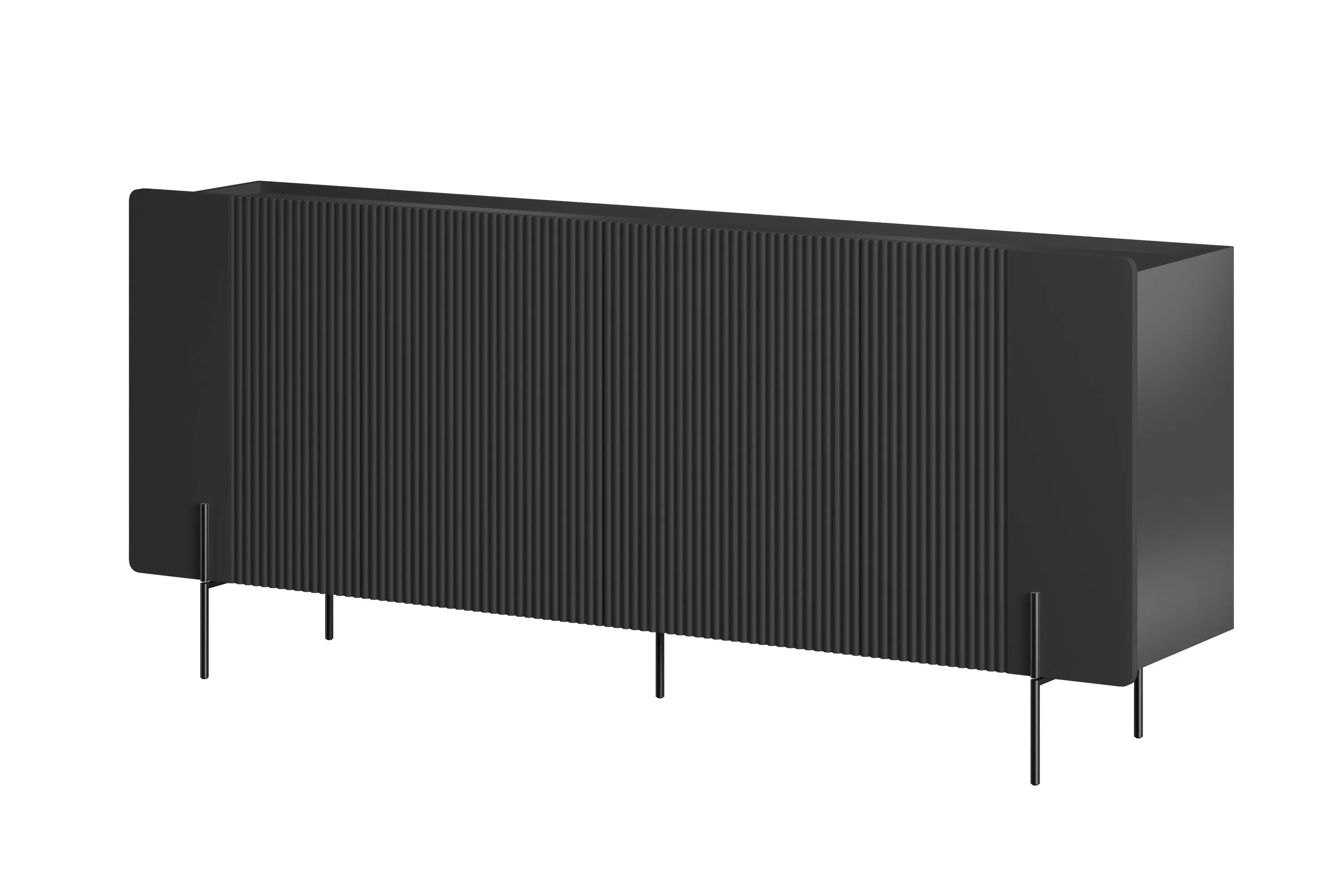 Komoda 4-drzwiowa MALMI 200cm - czarna