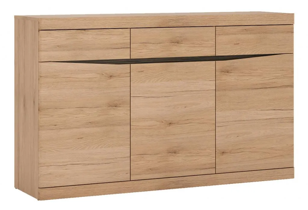 KOMODA 3-drzwiowa z 3 szufladami SUMMER TYP 42 Dąb Sanremo jasny, Arusha