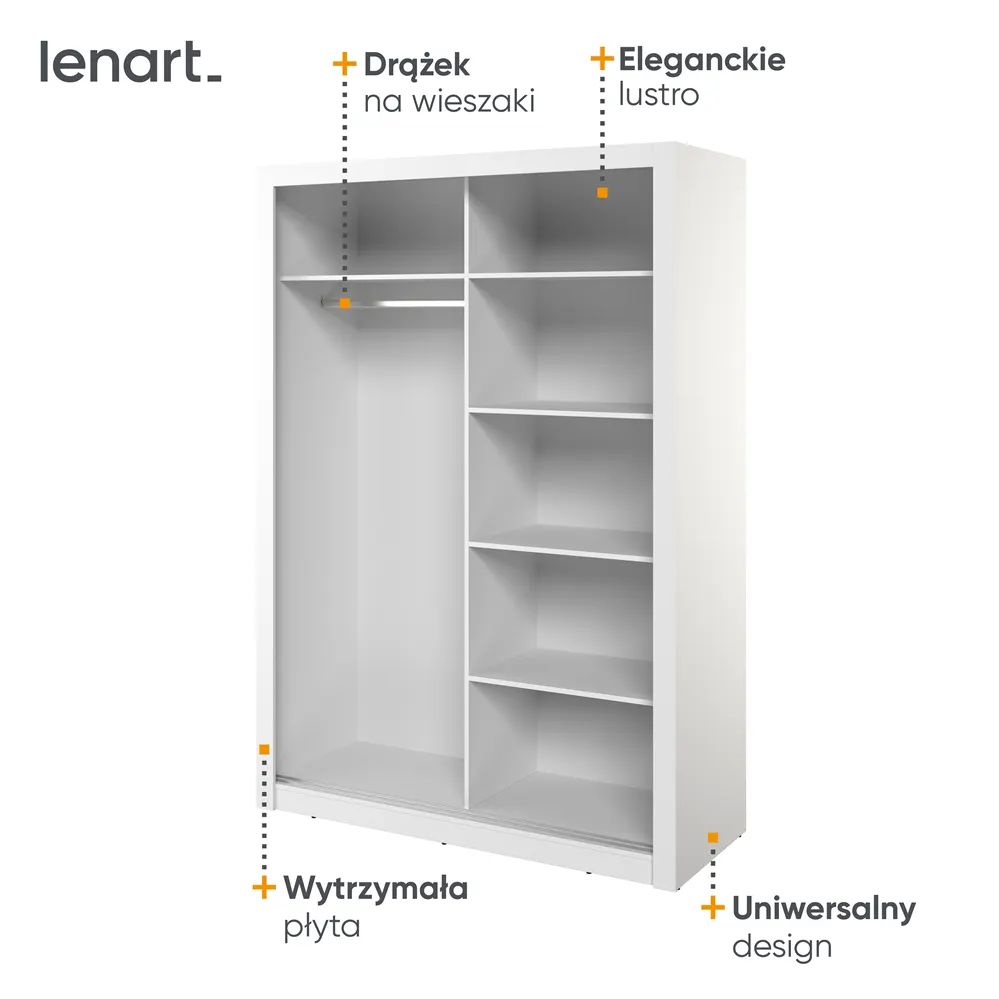 Szafa 150cm ARTI AR-18 2D biała - AR18BI
