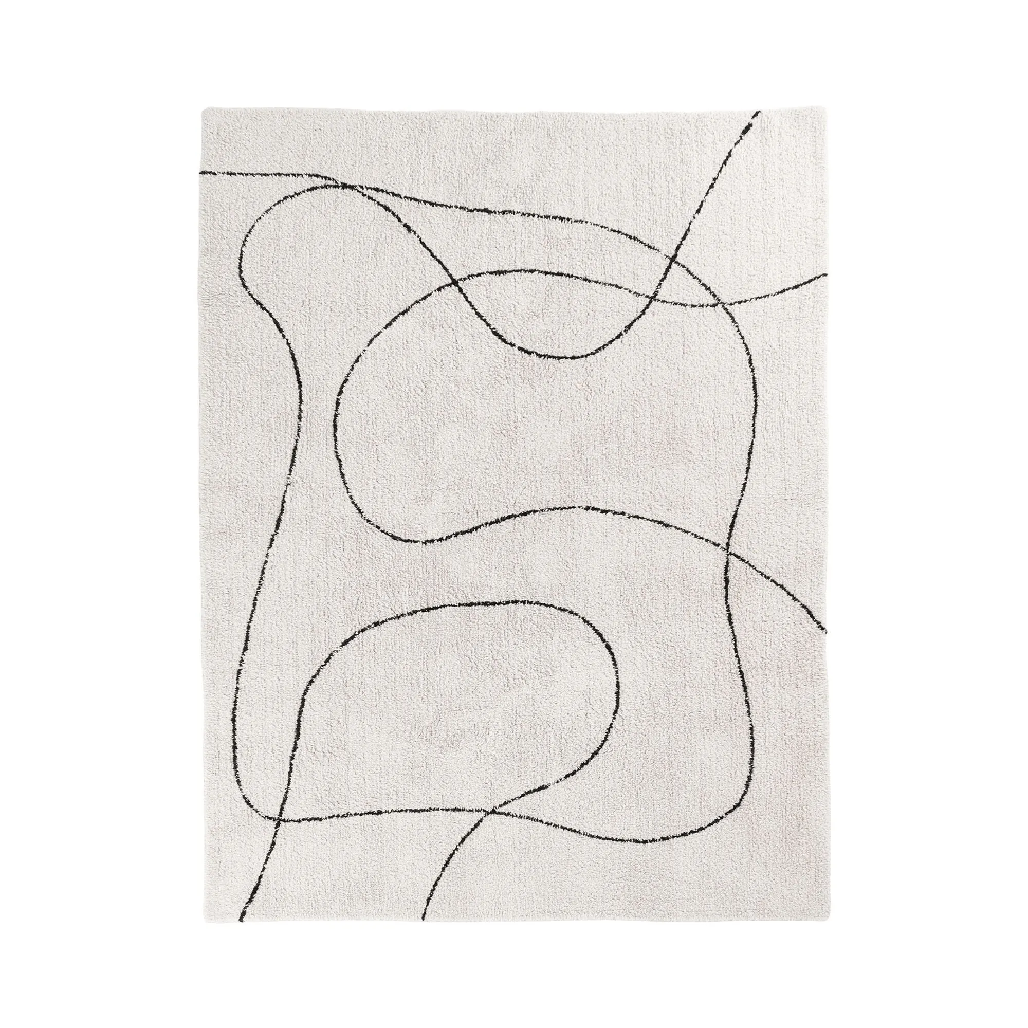 Dywan bawełniany TAMPA 160x230 złamana biel/czarny Wystrój domu, Dywan, Poduszka