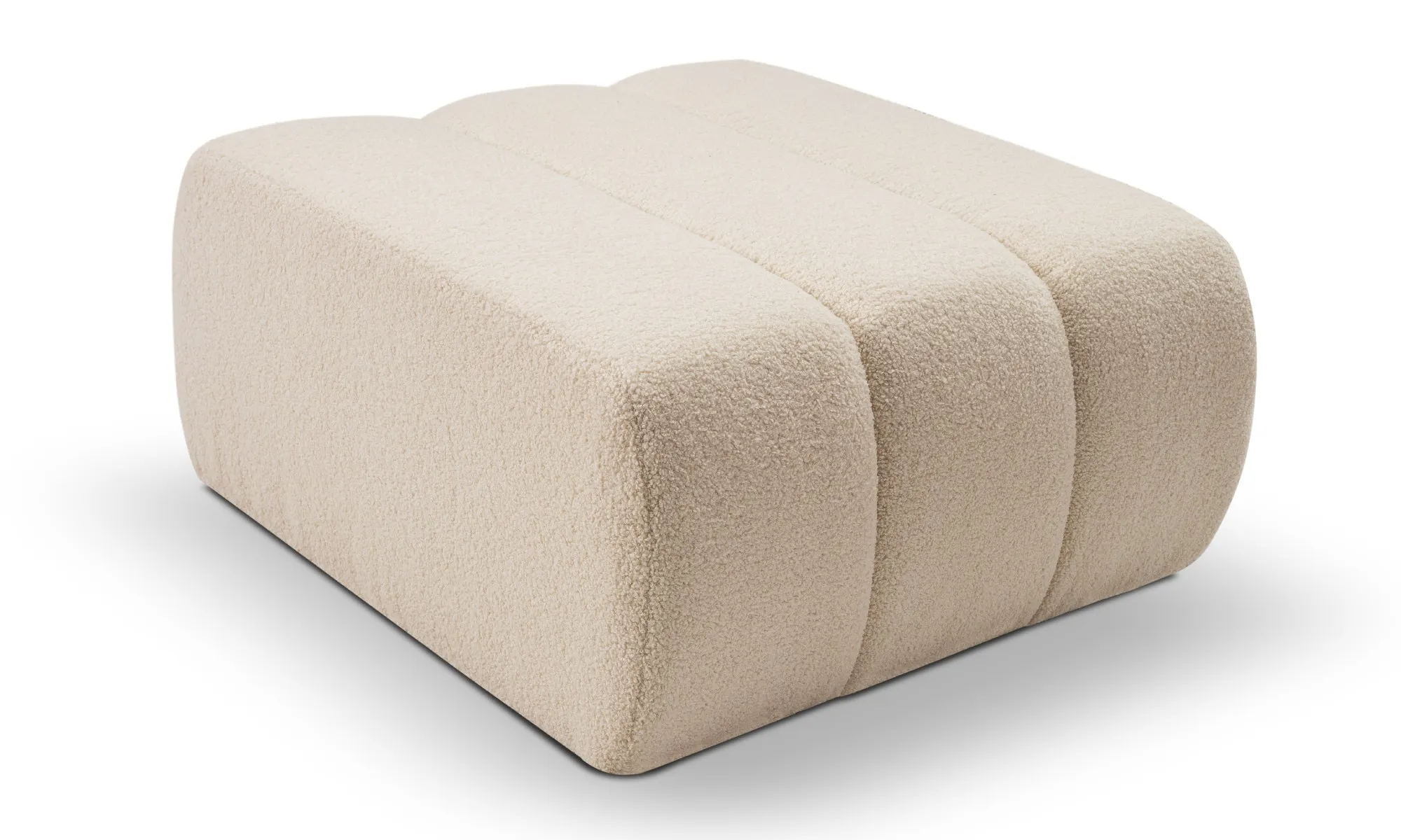 Pufa tapicerowana BALOO LAMBI 82x41 pikowana beżowa Meble