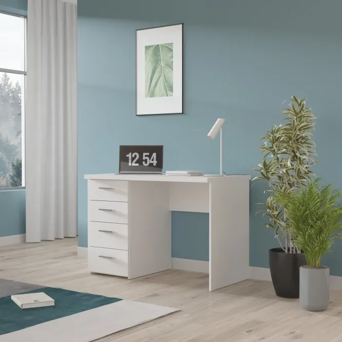 Biurko NET106 z 4 szufladami 110 cm - biały - MT935-Z12M