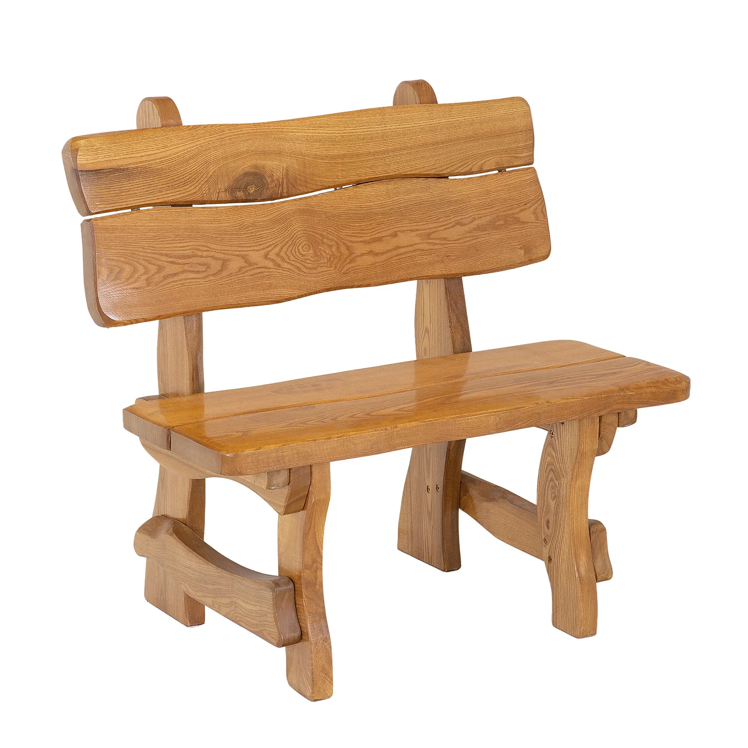 Ława ogrodowa drewniana ERYK 160 cm olcha kolor dąb powłoka ochronna - DR_MO217_LAWA_S160