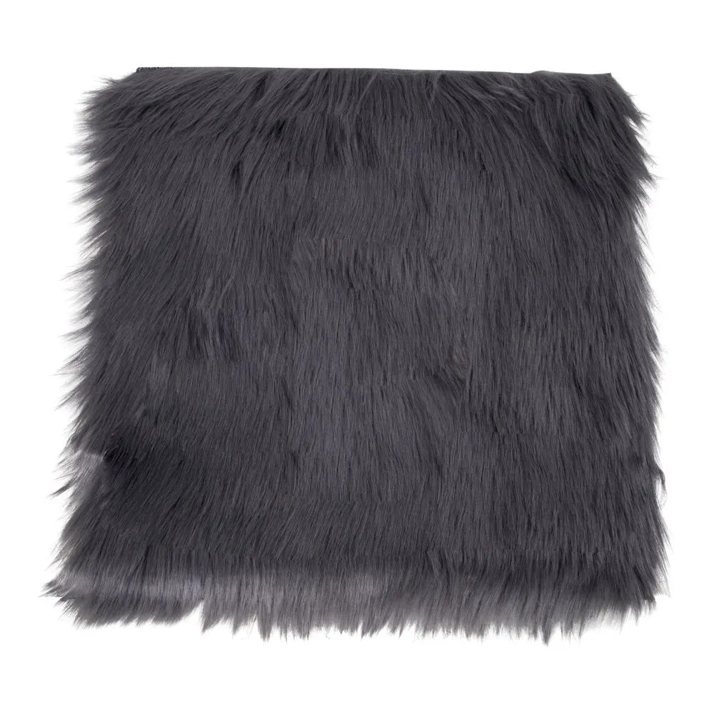 Siedzisko ze skóry jagnięcej sztuczne LAMBSKIN 40x40 cm szary