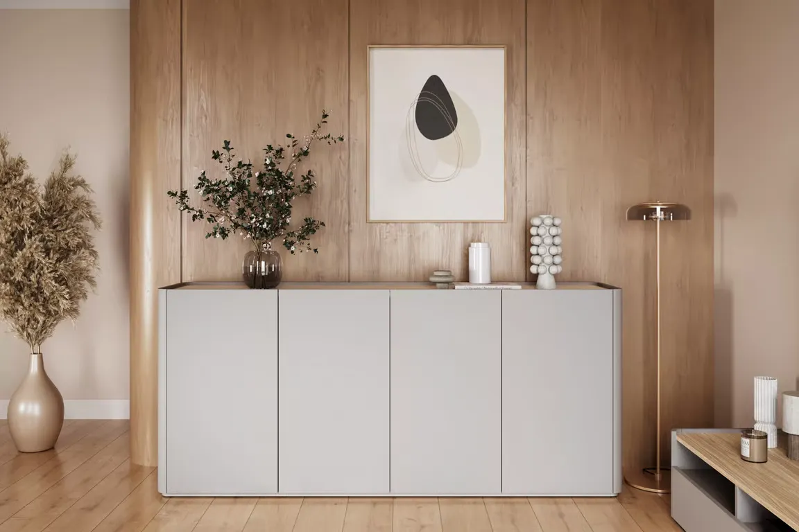 Komoda 4-drzwiowa ELIVO 200cm cashmere dąb olejowany — zdjęcie 6