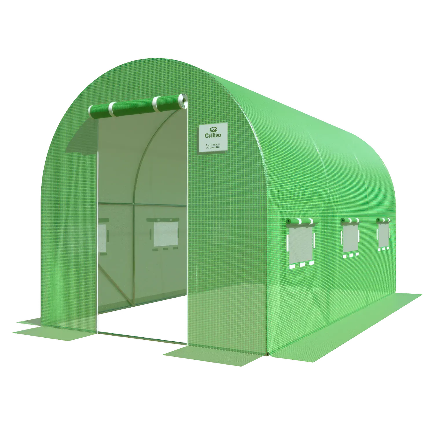 Tunel foliowy CULTIVO 2x3.5x2m (7m2) 3 sekcje zielony - FG001387