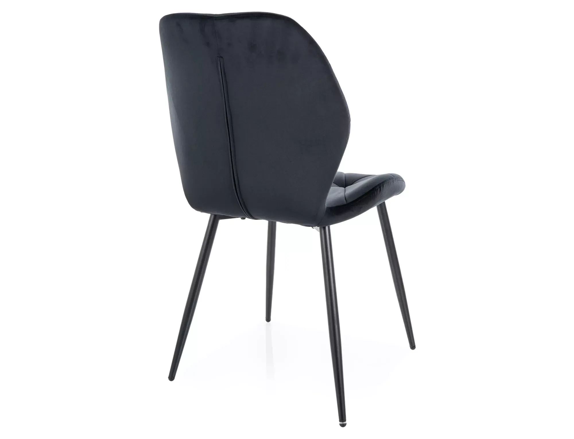 Krzesło tapicerowane RICK VELVET czarny/czarne nogi - RICKVCC