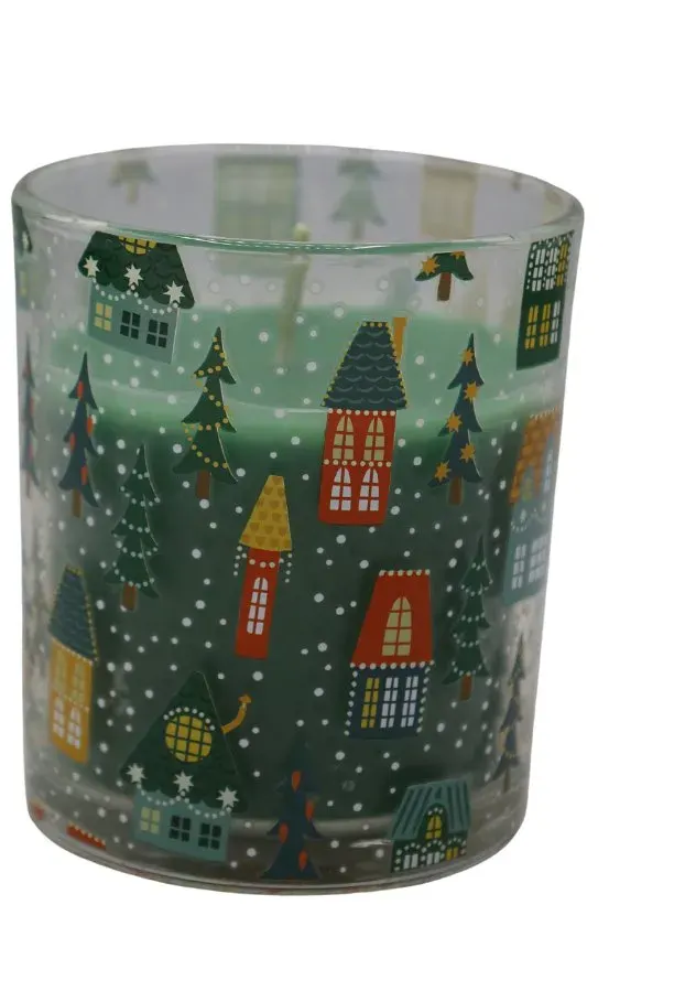 Świeczka w szkle ZIELONA WINTER CEDAR duża 9138 zielona