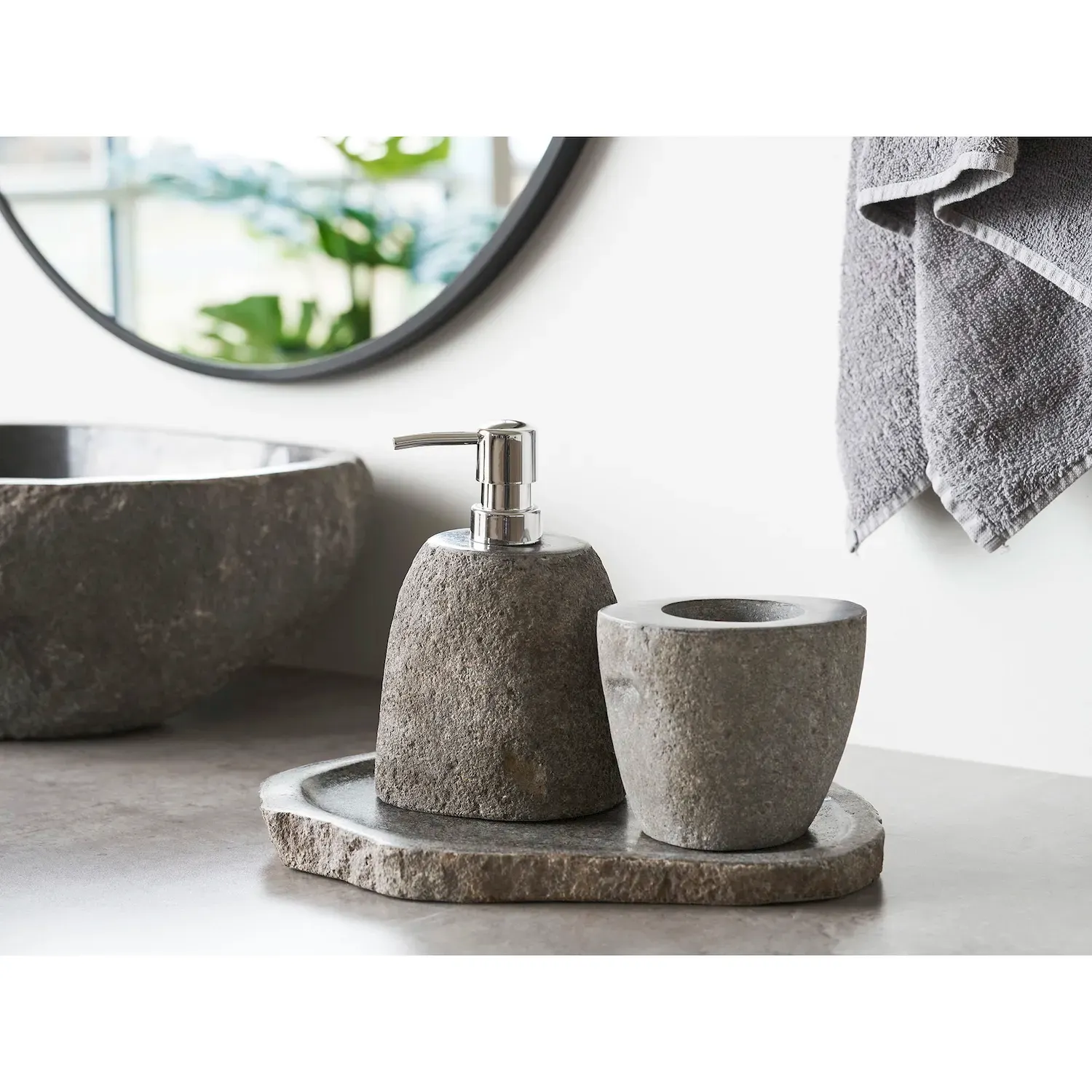 Taca GARA 30x25x3 cm kamień rzeczny kolor naturalny - 4501280