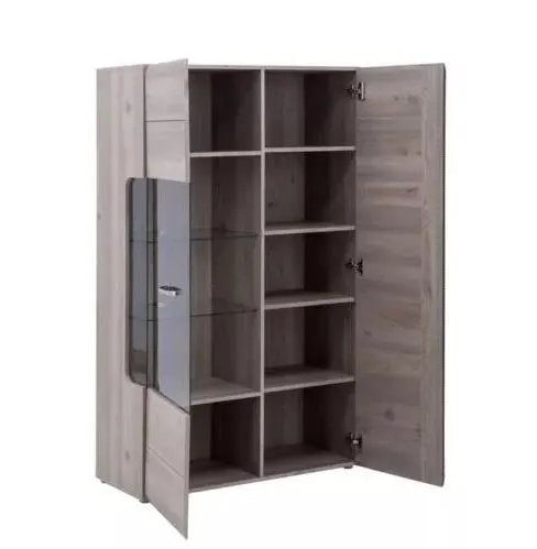 Witryna niska szklana LOCARNO 161x94 prawa dąb nelson - LCRV521R-N92