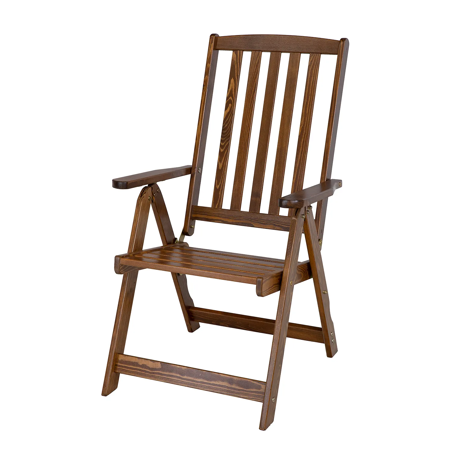 Krzesło ogrodowe składane drewniane MEGAN świerk kolor orzech Meble, Krzesło