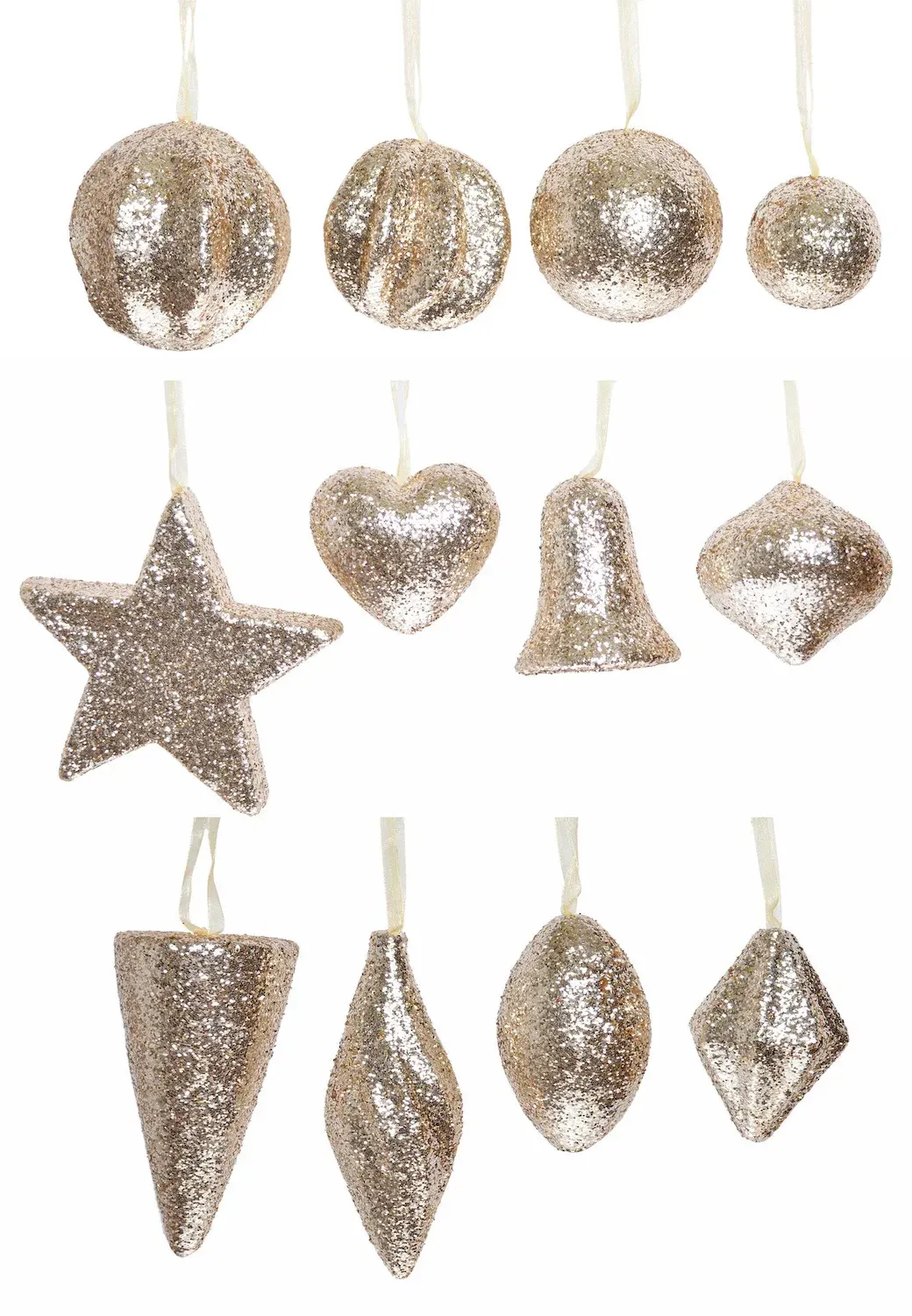 Komplet 12 OZDÓB CHOINKOWYCH SZAMPAŃSKI ewax_34045 Komplet 12 OZDÓB CHOINKOWYCH SZAMPAŃSKI ewax_34045