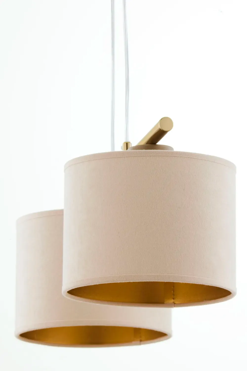 Lampa wisząca ARIEL 2 złoty szczotkowany beżowy — zdjęcie 9