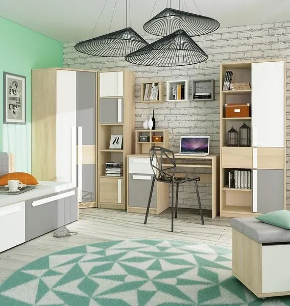 Półka kwadratowa DROP 18W szara platyna 30x32 cm - 1DROP18W-19W-001