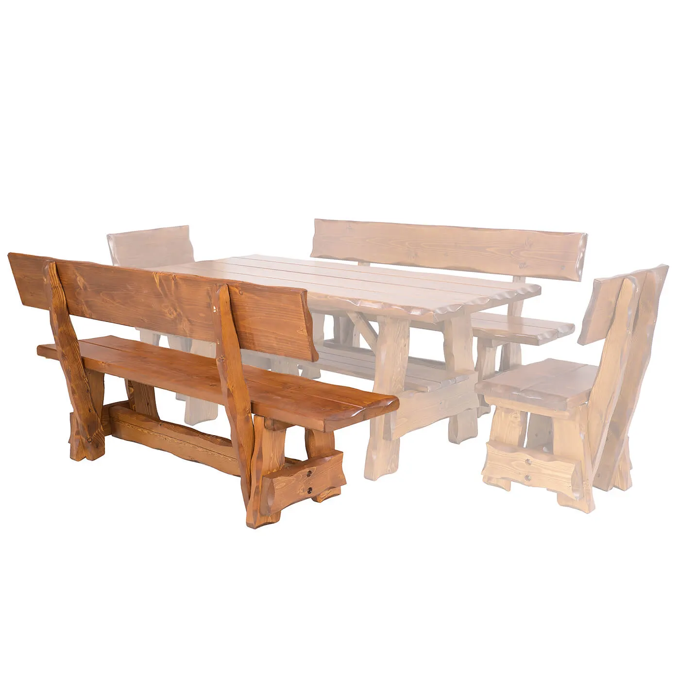 Ławka ogrodowa drewniana BEN 180 cm świerk kolor świerk tik Stół do jadalni, Meble, Tabela, Drewno, Stolik kawowy