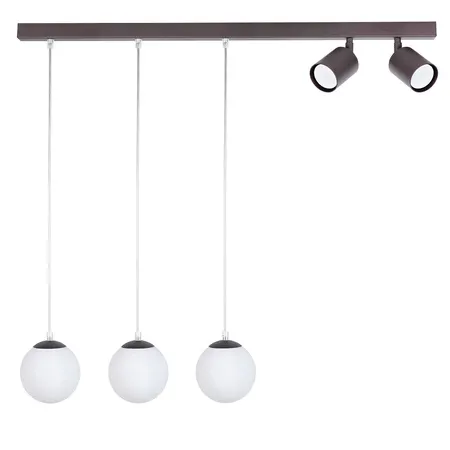 Lampa wisząca TAVIRA 3+2 brązowa biała Lampa, Oświetlenie, Oprawa oświetleniowa
