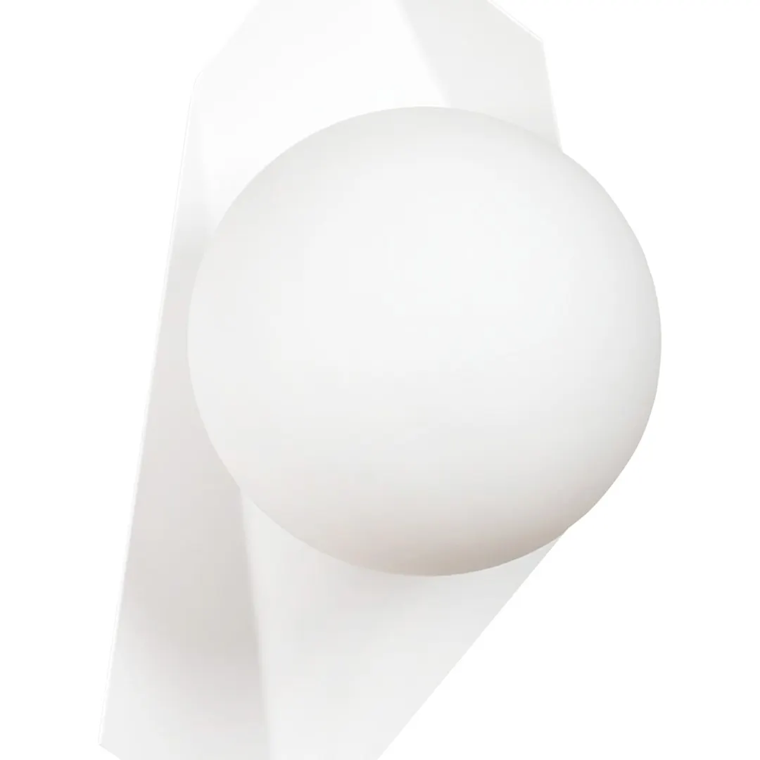  plafon, kula, lampa, biała, minimalistyczna