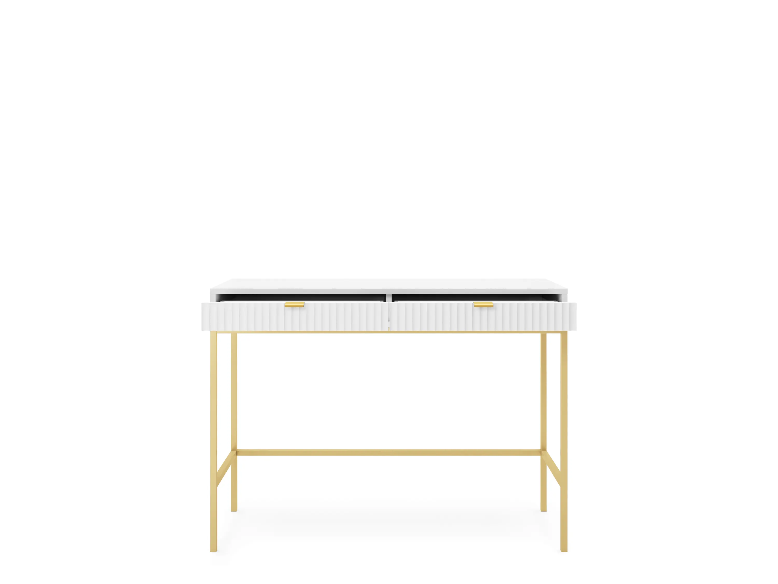 Toaletka z 2 szufladami NOVA Biały, Złoty - NOVA_T104_BZL