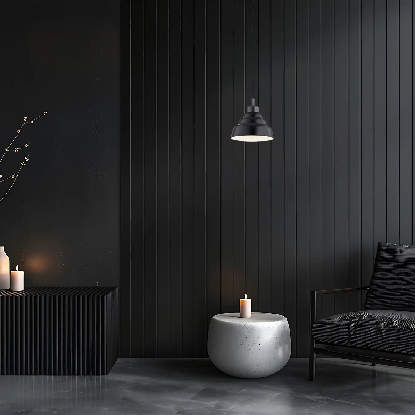 Wewnątrz, Projektowanie wnętrz, Oświetlenie, Świeca, Panele drewniane