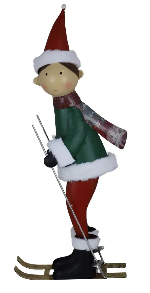 Chłopczyk metalowy METALOWY NA NARTACH 9070 wielokolorowy