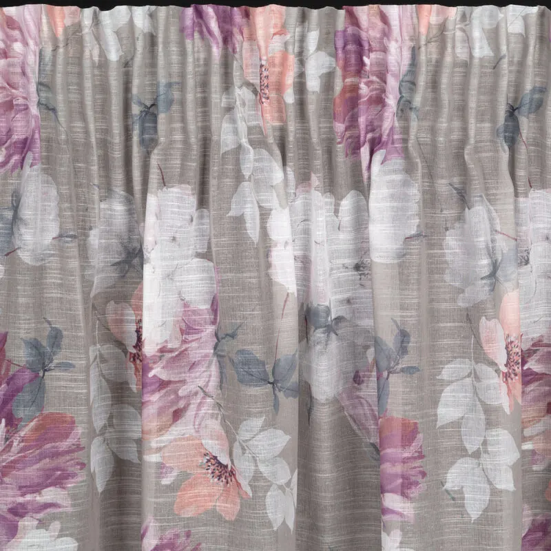 ZASŁONA GOTOWA SHERRY NA TAŚMIE 140 X 300 CM SREBRNY - EU_410672