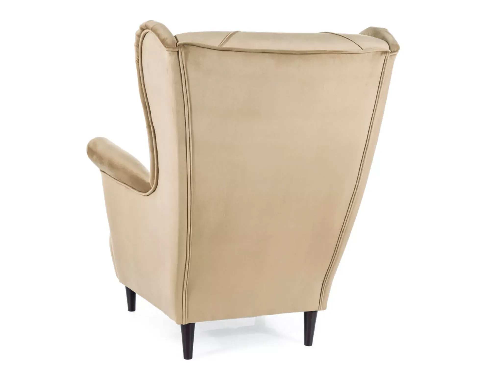 Fotel LADY VELVET Bluvel 28 beżowy wenge Signal