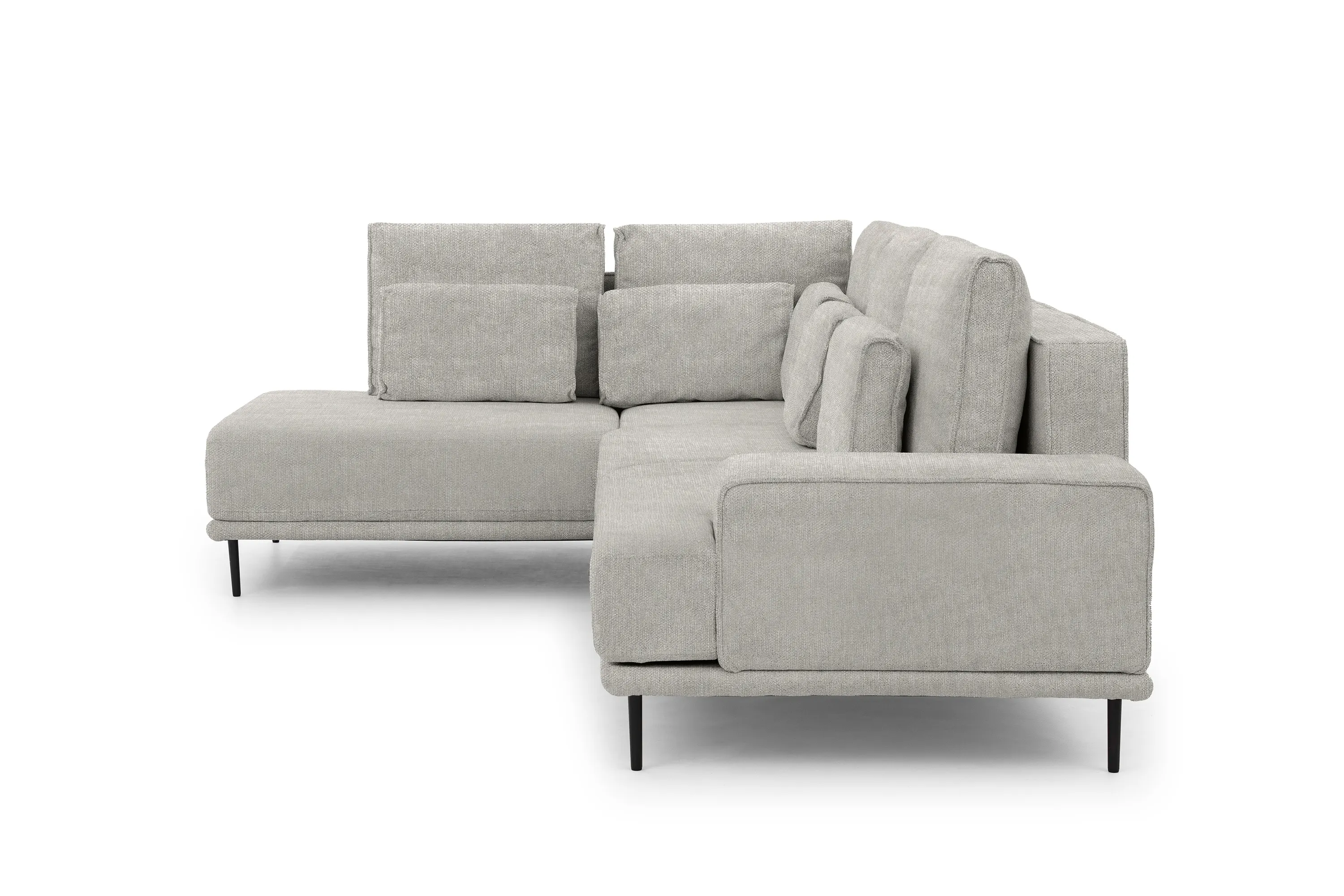 Narożnik rozkładany lewostronny NICOLE (Hevia 207.17) 280x200 cm z pojemnikiem szary - B_162373