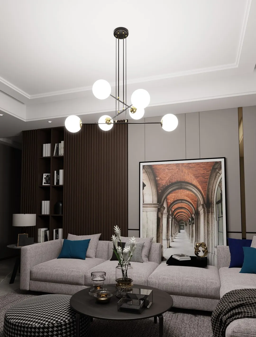 Lampa wisząca OGNIS Czarny 966/6 - 966/6