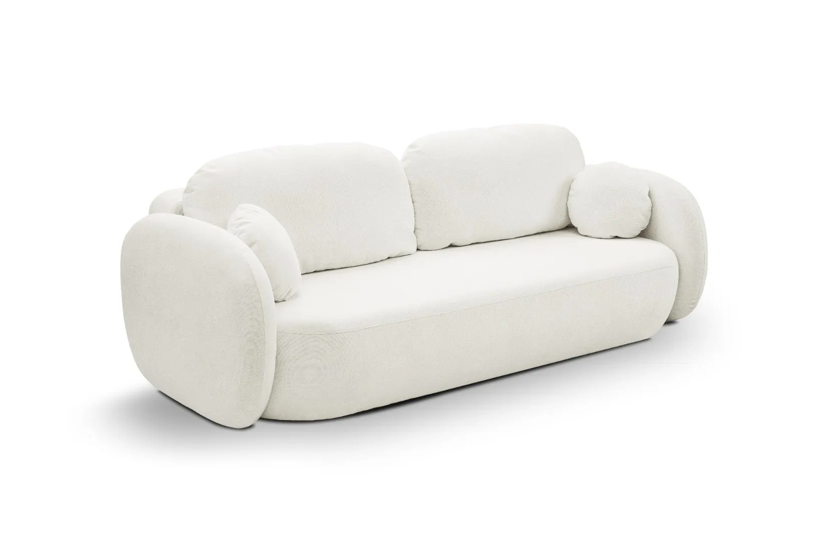 Sofa rozkładana z pojemnikiem OLIO SICURIO 238 cm kremowa