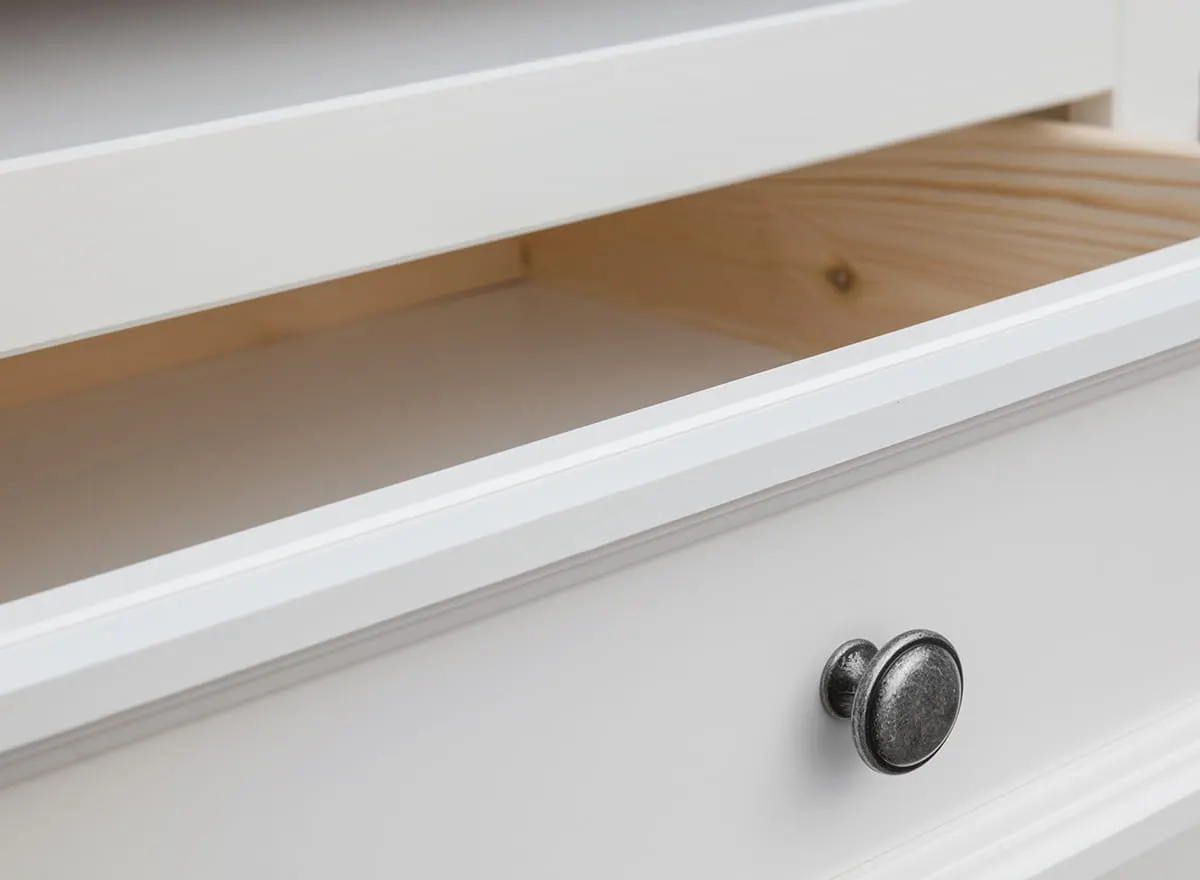 Szafa BELLUNO ELEGANTE 4-drzwiowa z 2 szufladami - biała - PL025BBL