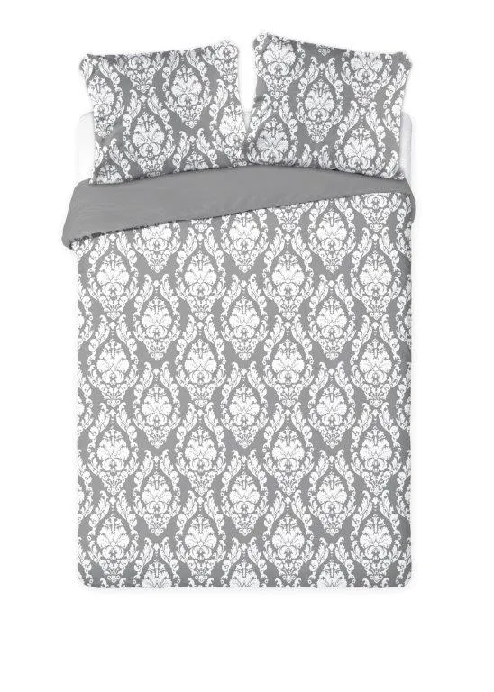 Pościel komplet GLAMOUR 005 bawełna 100% 160X200+2x70X80 biały szary - FARO_17564