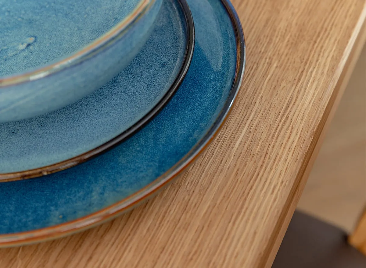 Stół dębowy GAIA 90x180, blat 4cm - dąb olejowany - GAIA90X180