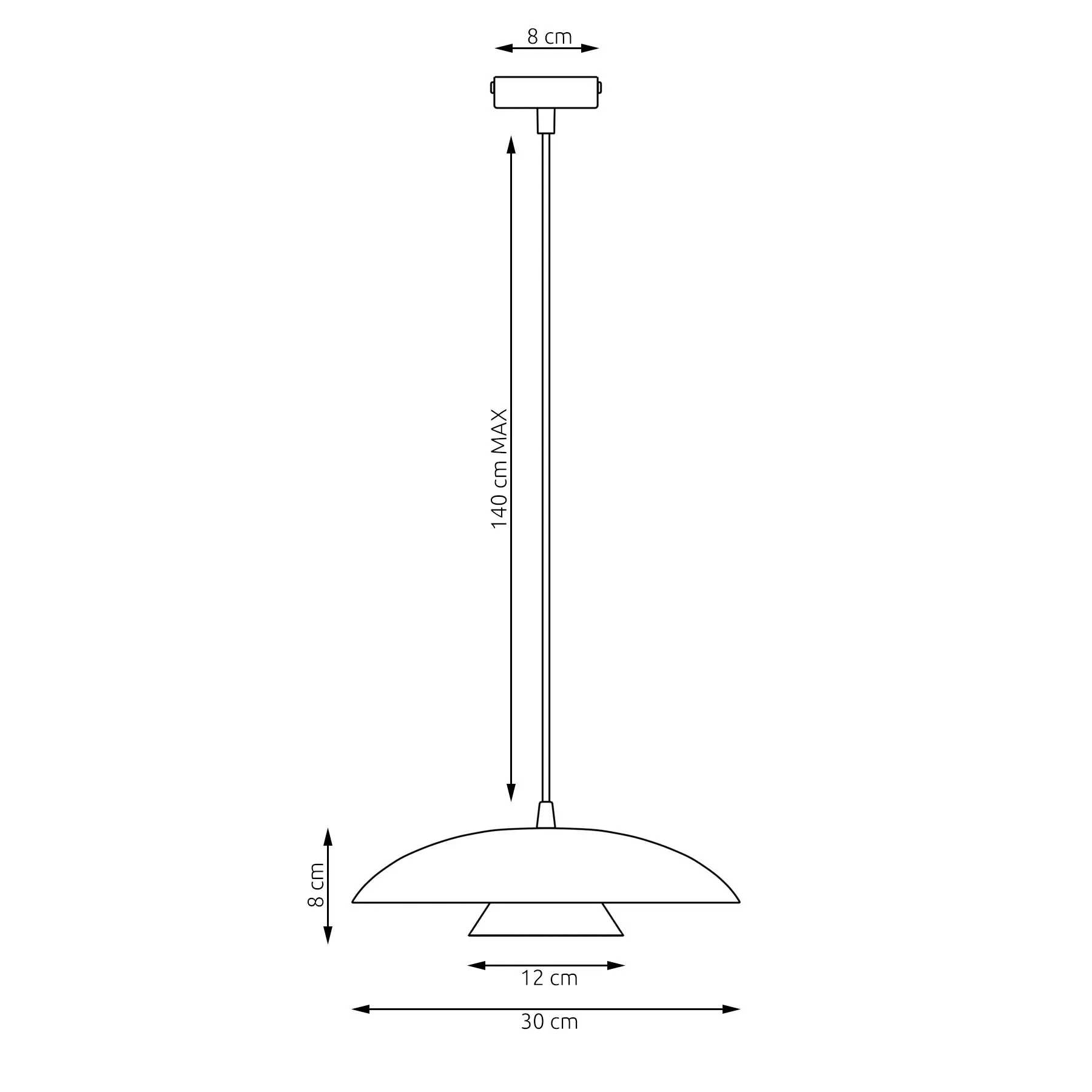 image wisząca lampa, lampa sufitowa, metalowa lampa, kinkiet zaakcentowana, średnica 30 cm