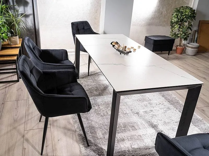 Krzesło LILIA VELVET Bluvel 19 aksamitne czarne - LILIAVCC