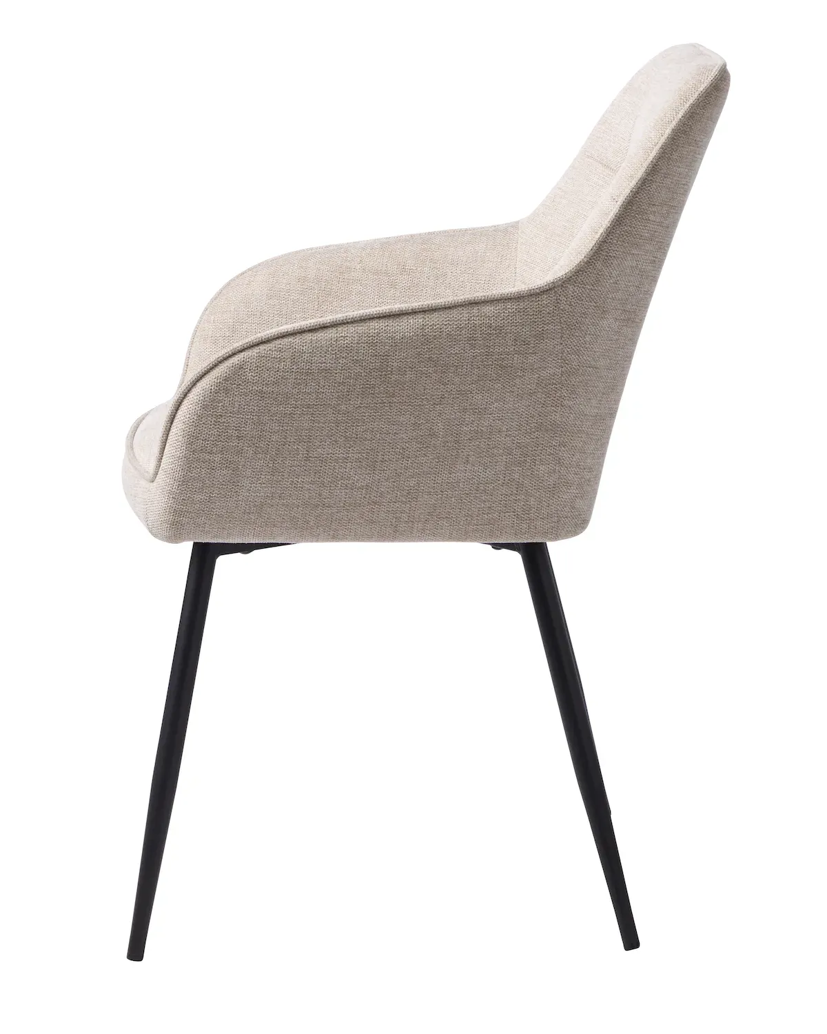 Krzesło pikowane NOLAN metalowe nóżki - piaskowy - UN_50800000