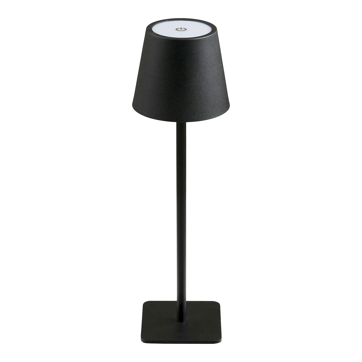 Lampa stołowa metalowa BRADFORD ładowalna czarna